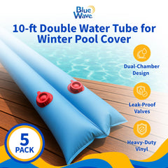 Close-up of Blue Wave water tube valve and filling process