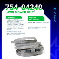 Close-up of BlueStars 754-04240 Mower Deck Belt material