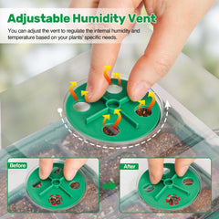 Close-up of Bonviee seed tray drainage holes