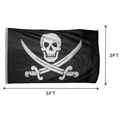 Close-up of brass grommets on the Pirate flag
