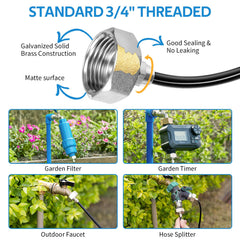 Close-up of brass hose adapter for homenote Misting Cooling System