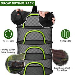 Close-up of BRIVADO Herb Drying Rack mesh material