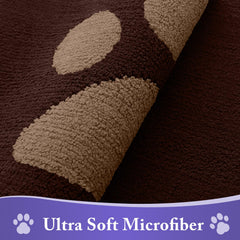Close-up of Buganda Dog Door Mat's plush microfiber texture