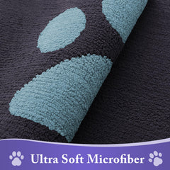 Close-up of Buganda Dog Door Mat soft microfiber texture