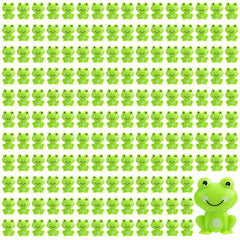 Close-up of BuQiuRen mini green frog figurine