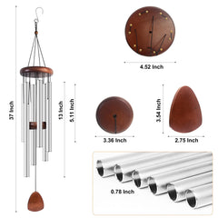 Close-up of Bursvik aluminum wind chimes tubes