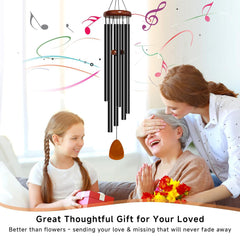 Close-up of Bursvik wind chime tubes with black matte finish