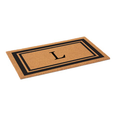 Close-up of Calloway Mills Monogram Doormat Letter L texture
