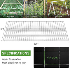 Close-up of CANAGROW trellis netting with square mesh design