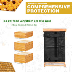 Close-up of Challicare Winter Bee Hive Wrap's magic tape closures