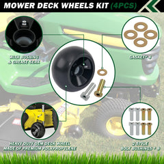 Close-up of CheeMuii lawn mower wheel with grease zerk