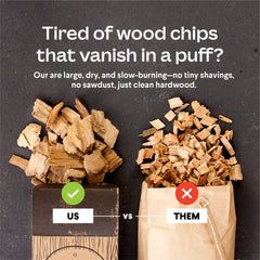 Close-up of Cherry wood smoking chips from Cooking Gift Set