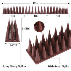 Close-up of CIIC Bird Spikes highlighting the durable acrylic material