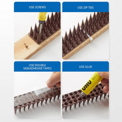 Close-up of CIIC Bird Spikes showing durable plastic material