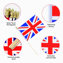 Close-up of Ckexin UK flag with rounded spear top