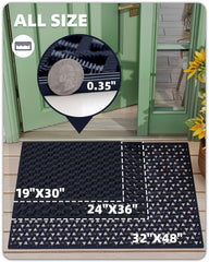 Close-up of Color&Geometry door mat showing deep grooves