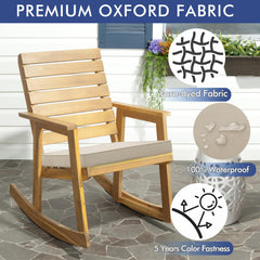 Close-up of Comcaver outdoor chair cushion texture and zipper