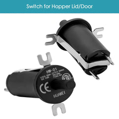 Close-up of COMVIEE Hopper Lid/Door Switch installed