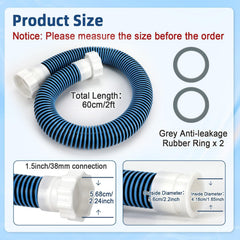 Close-up of Conderyang pool hose connection end