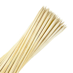 Close-up of CrazyTerra bamboo roasting skewers with smooth finish