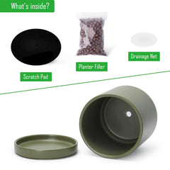 Close-up of D'vine Dev planter showcasing the glazed ceramic finish.