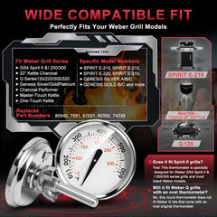 Close-up of DcYourHome Grill Thermometer stainless steel probe