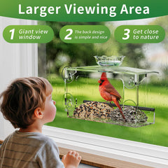 Close-up of detachable seed tray of Tc-DcDM Bird Feeder