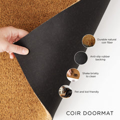 Close-up of DII Natural Coir fibers on doormat