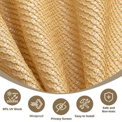 Close-up of double-sewn edges on LOVE STORY sun shade