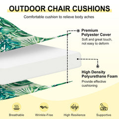 close-up of downluxe outdoor chair cushions showing high-density foam