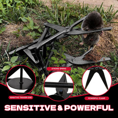 Close-up of DPOD mole trap mechanism