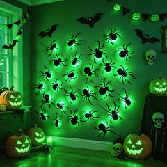 Close-up of DR.DUDU light up spider with green LED