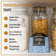 Close-up of Dr. Killigan's Pantry Moth Trap showing pheromone technology