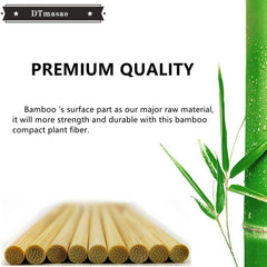Close-up of DTmasao Bamboo Skewers 12 inch with diameter 3mm