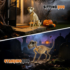 Close-up of Dusk&Decorum Skeleton Dog's white finish