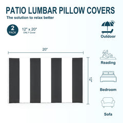 Close-up of DYTXIII Outdoor Waterproof Lumbar Pillow Cover fabric texture