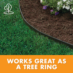 Close-up of EasyFlex landscape edging showing material texture