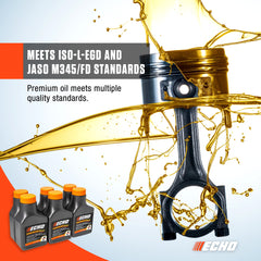 Close-up of Echo Power Blend Gold Oil Mix label