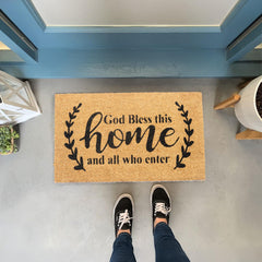 Close-up of Eco Living Coco Coir Doormat texture