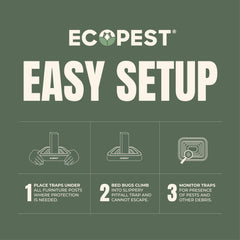 Close-up of ECOPEST Bed Bug Blocker XL trap dimensions