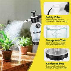 Close-up of ergonomic handle on Maygrove Pump Sprayer