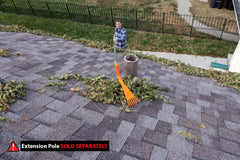 Close-up of EZ SMART Mini Gutter Rake head