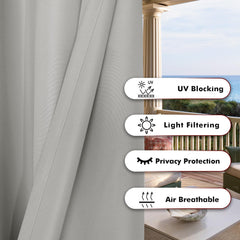Close-up of fabric texture of BONZER outdoor curtain