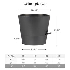 Close-up of FaithLand self watering planter pot with watering lip