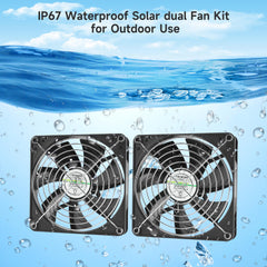 Close-up of Fanspex 25W solar panel and wiring