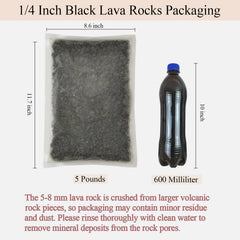 Close-up of FANTIAN Black Lava Rocks showing texture