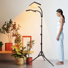 Close-up of FECiDA grow light lamp heads showing LED arrangement