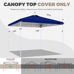 Close-up of FLAGLY 10x10ft canopy top with silver coating