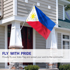Close-up of Fly Breeze Philippines flag with brass grommets