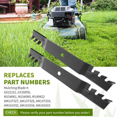Close-up of Fourtry GX22151 mower blade edge and twist design